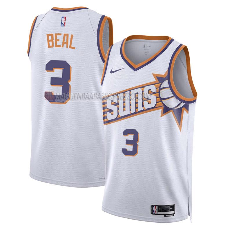 maglia bradley beal phoenix suns di 3 uomo association edition 2023-24 bianco