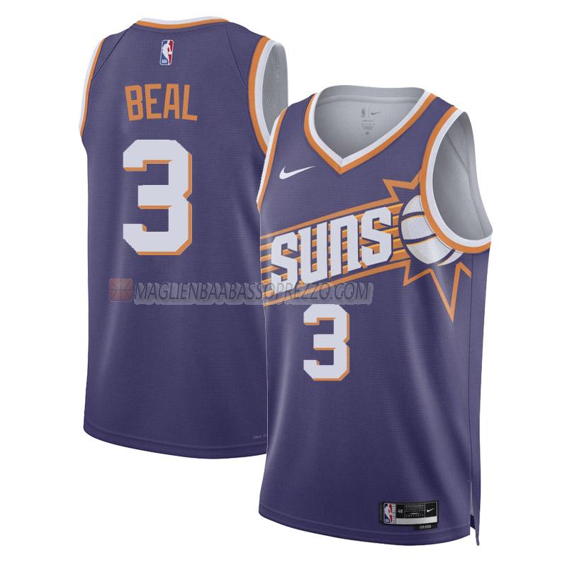 maglia bradley beal phoenix suns di 3 uomo icon edition 2023-24 viola