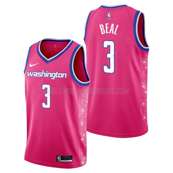 maglia bradley beal washington wizards di 3 uomo city edition 2023 rosa