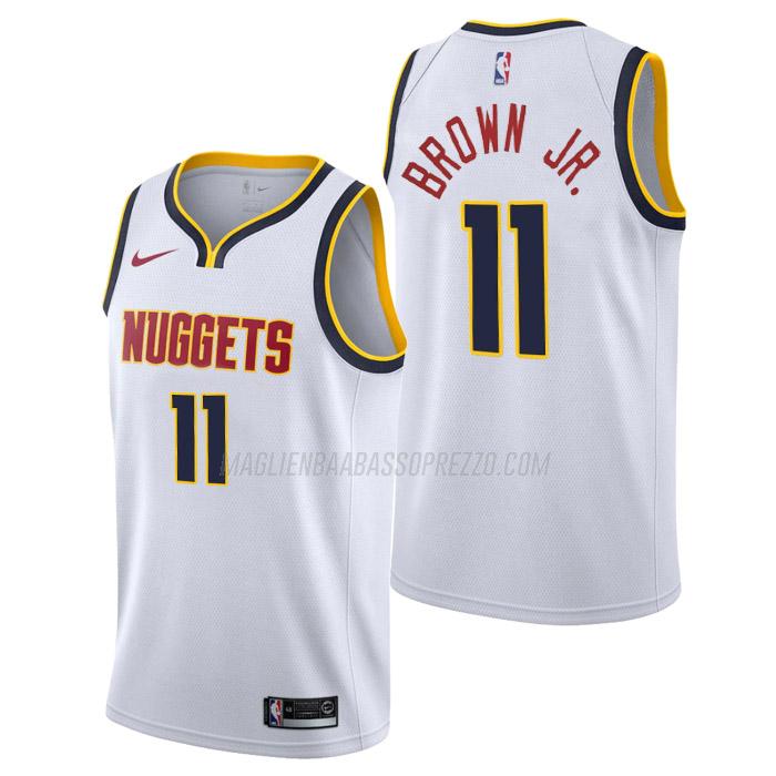 maglia bruce brown jr denver nuggets di 11 uomo association edition 2023 bianco