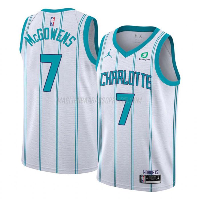 maglia bryce mcgowens charlotte hornets di 7 uomo association edition 2023 bianco