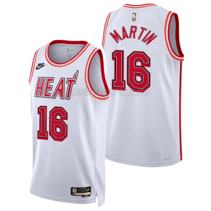 maglia caleb martin miami heat di 16 uomo classic edition 2023 bianco