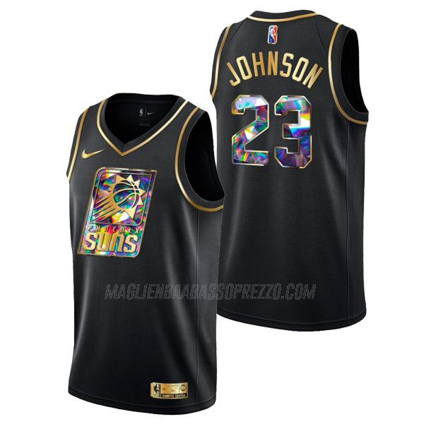 maglia cameron johnson phoenix suns di 23 uomo golden diamond edition 2022 nero