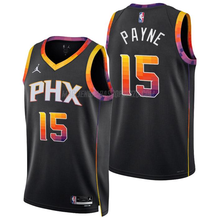 maglia cameron payne phoenix suns di 15 uomo statement edition 2023 nero