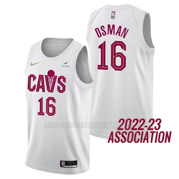 maglia cedi osman cleveland cavaliers di 16 uomo association edition 2023 bianco