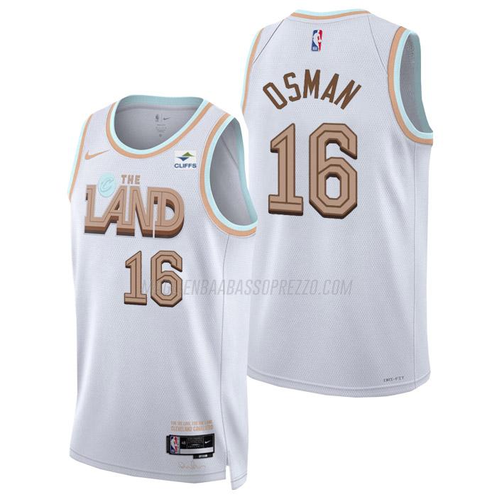 maglia cedi osman cleveland cavaliers di 16 uomo city edition 2023 bianco