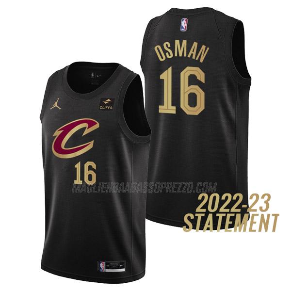 maglia cedi osman cleveland cavaliers di 16 uomo statement edition 2023 nero