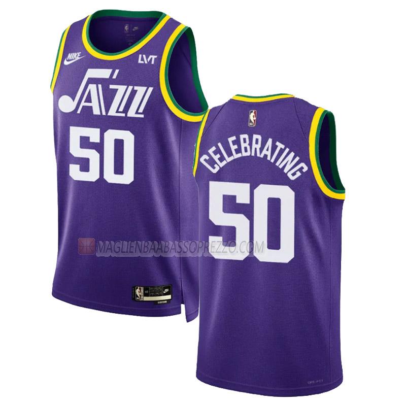 maglia celebrating utah jazz di 50 uomo classic edition 2023-24 viola