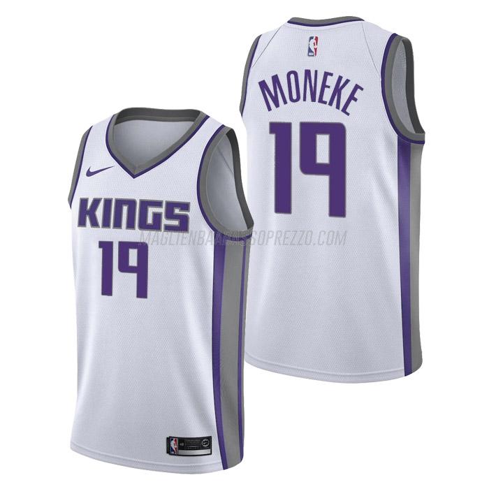 maglia chima moneke sacramento kings di 19 uomo association edition 2023 bianco