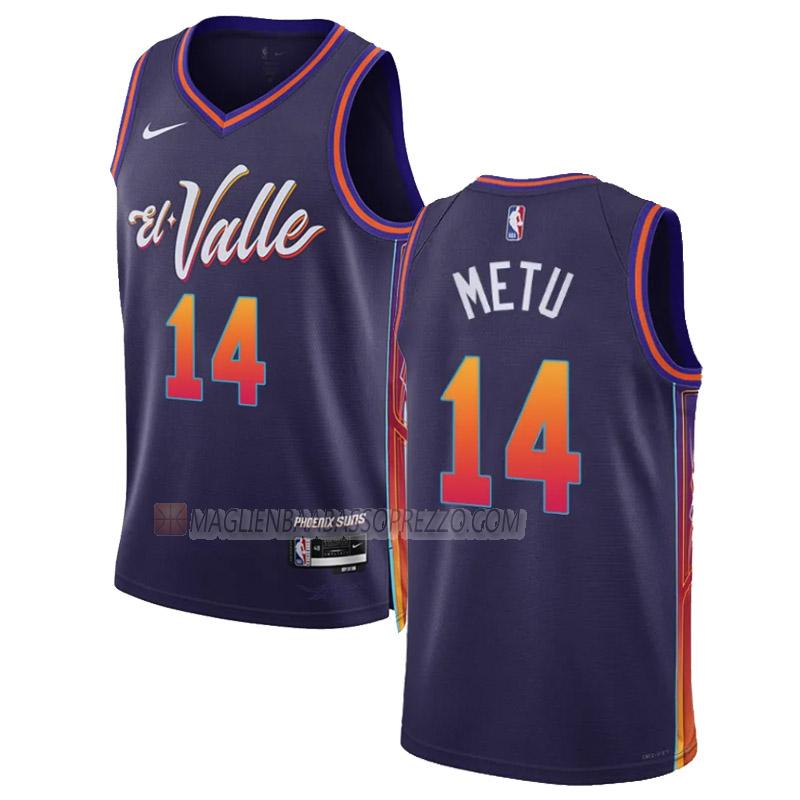 maglia chimezie metu phoenix suns di 14 uomo city edition 2023-24 viola