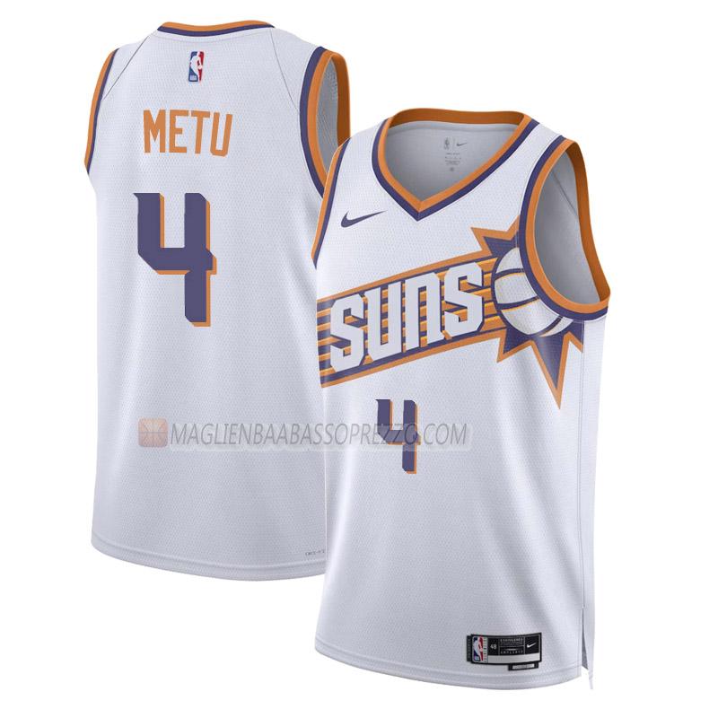 maglia chimezie metu phoenix suns di 4 uomo association edition 2023-24 bianco