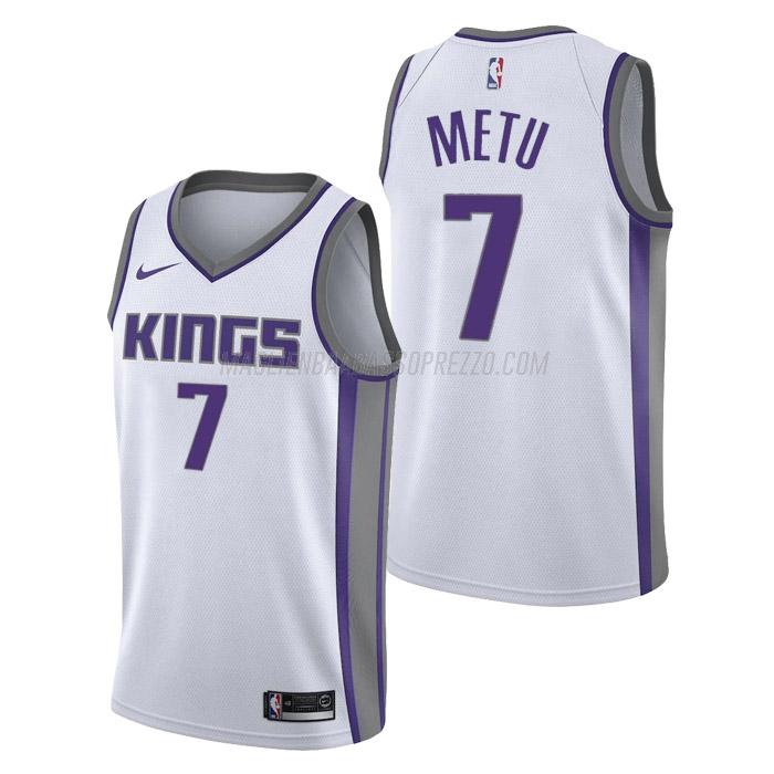 maglia chimezie metu sacramento kings di 7 uomo association edition 2023 bianco