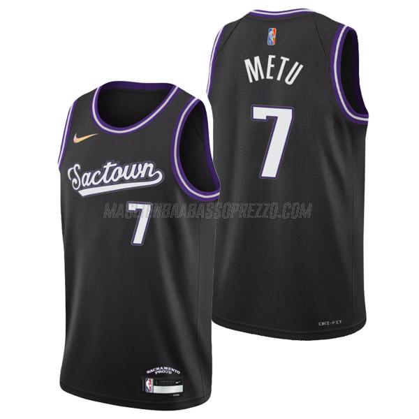 maglia chimezie metu sacramento kings di 7 uomo city edition 2022 nero