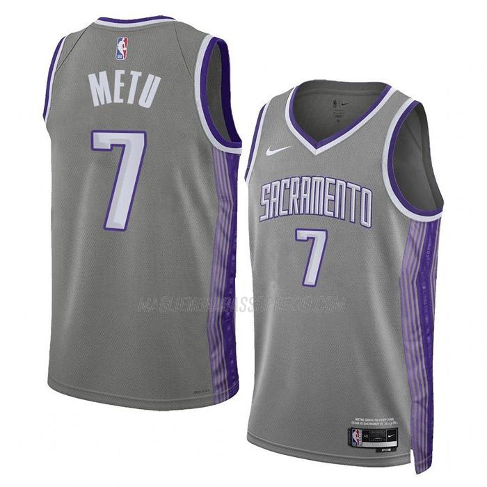 maglia chimezie metu sacramento kings di 7 uomo city edition 2023 grigio