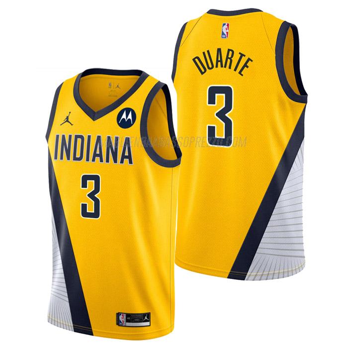 maglia chris duarte indiana pacers di 3 uomo statement edition 2023 giallo