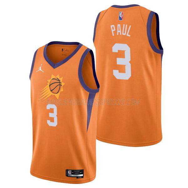 maglia chris paul phoenix suns di 3 uomo statement edition 2022 arancia