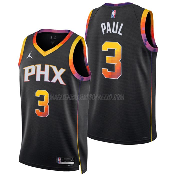 maglia chris paul phoenix suns di 3 uomo statement edition 2023 nero