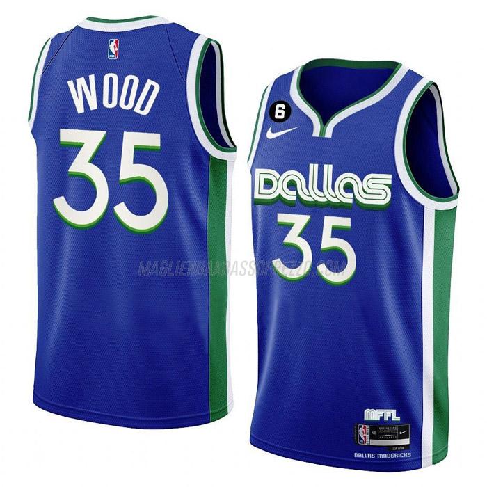 maglia christian wood dallas mavericks di 35 uomo city edition 2023 blu