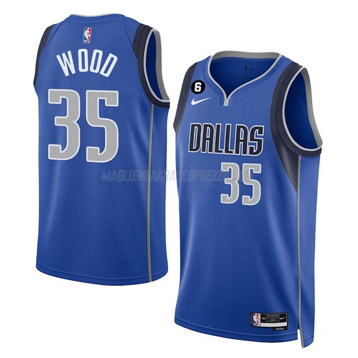 maglia christian wood dallas mavericks di 35 uomo icon edition 2023 blu