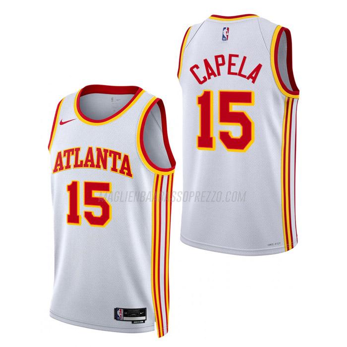 maglia clint capela atlanta hawks di 15 uomo association edition 2023 bianco