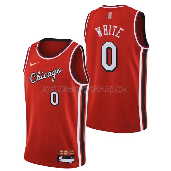 maglia coby white chicago bulls di 0 uomo city edition 2022 rosso