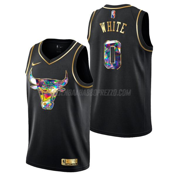 maglia coby white chicago bulls di 0 uomo golden diamond edition 2022 nero