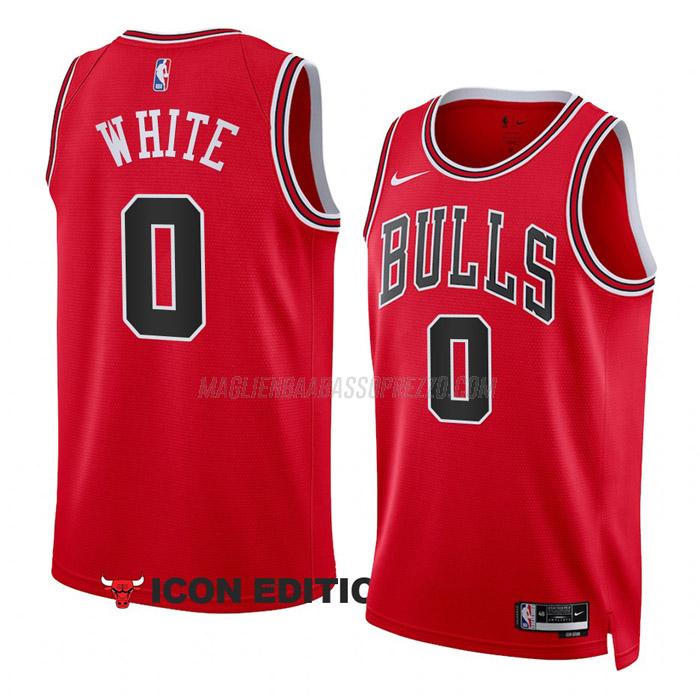 maglia coby white chicago bulls di 0 uomo icon edition 2023 rosso