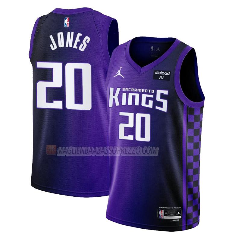 maglia colby jones sacramento kings di 20 uomo statement edition 2023-24 viola