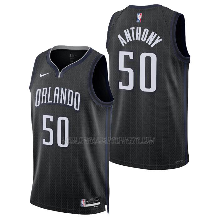 maglia cole anthony orlando magic di 50 uomo city edition 2023 nero