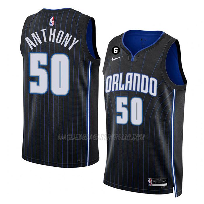 maglia cole anthony orlando magic di 50 uomo icon edition 2023 nero