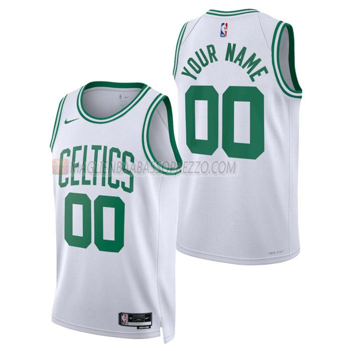 maglia custom boston celtics di uomo association edition 2023 bianco