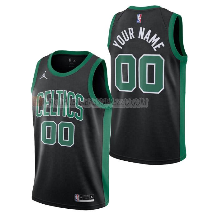 maglia custom boston celtics di uomo statement edition 2023 nero