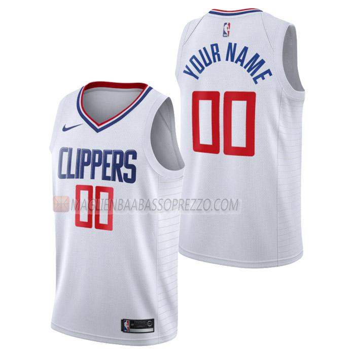 maglia custom los angeles clippers di uomo association edition 2023 bianco