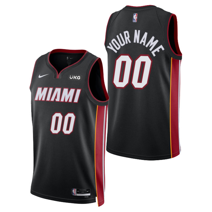 maglia custom miami heat di uomo icon edition 2023 bianco