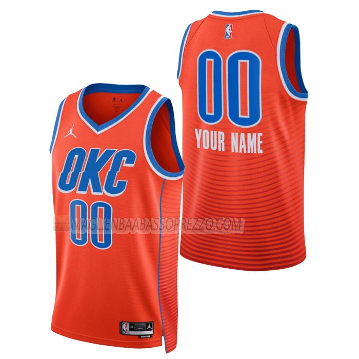 maglia custom oklahoma city thunder di uomo statement edition 2023 arancia