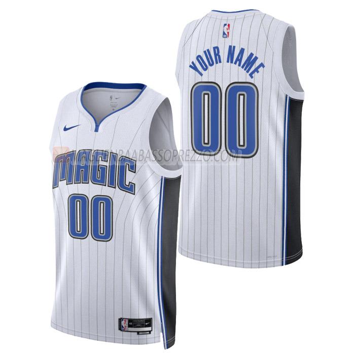 maglia custom orlando magic di uomo association edition 2023 bianco