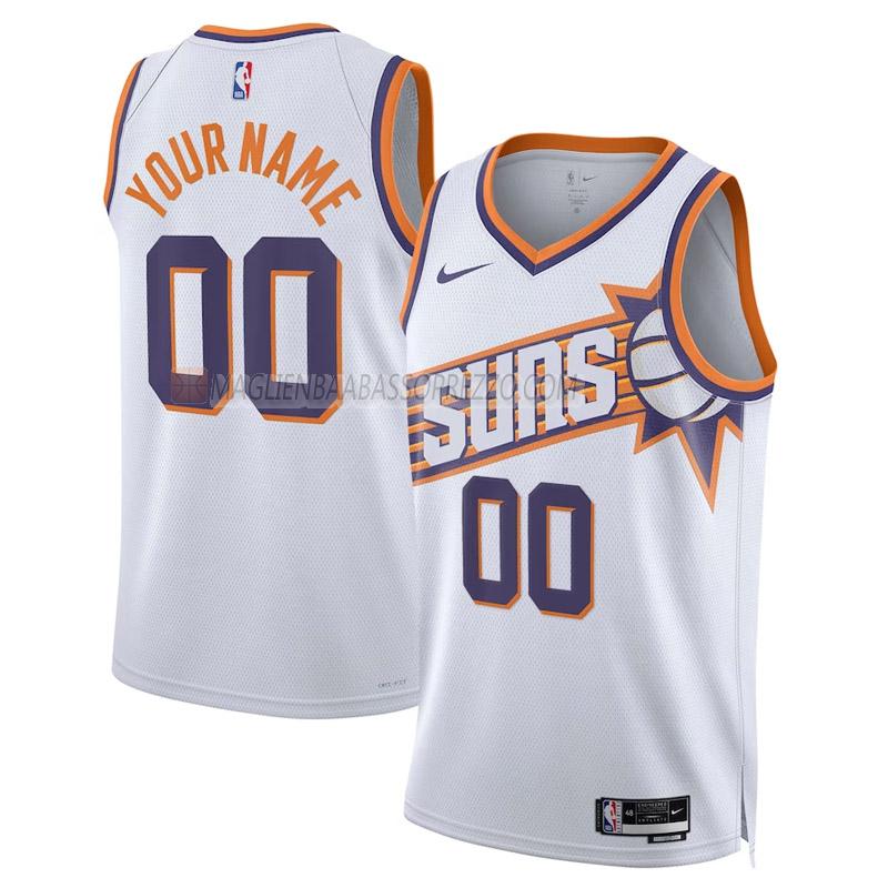 maglia custom phoenix suns di uomo association edition 2023-24 bianco