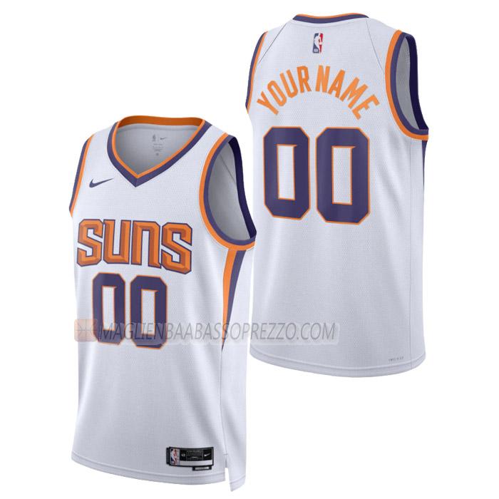 maglia custom phoenix suns di uomo association edition 2023 bianco