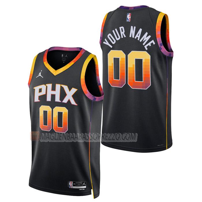 maglia custom phoenix suns di uomo statement edition 2023 nero