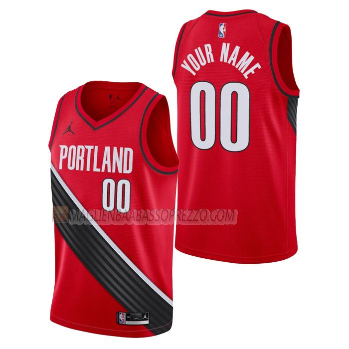 maglia custom portland trail blazers di uomo statement edition 2023 rosso