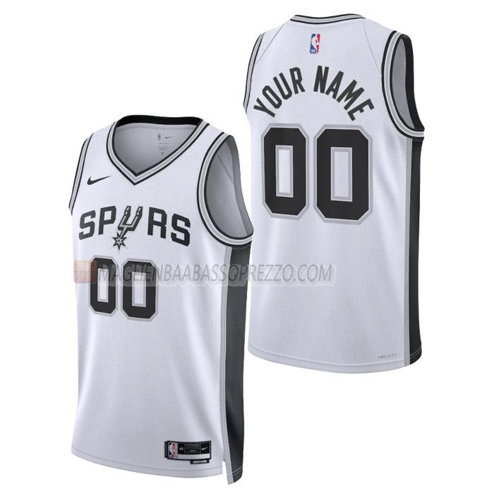 maglia custom san antonio spurs di uomo association edition 2023 bianco