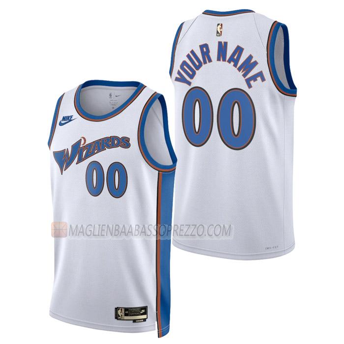 maglia custom washington wizards di uomo classic edition 2023 bianco