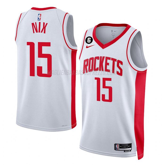 maglia daishen nix houston rockets di 15 uomo association edition 2023 bianco