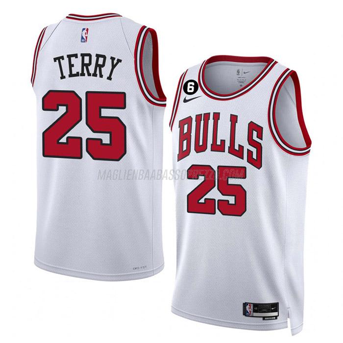 maglia dalen terry chicago bulls di 25 uomo association edition 2023 bianco