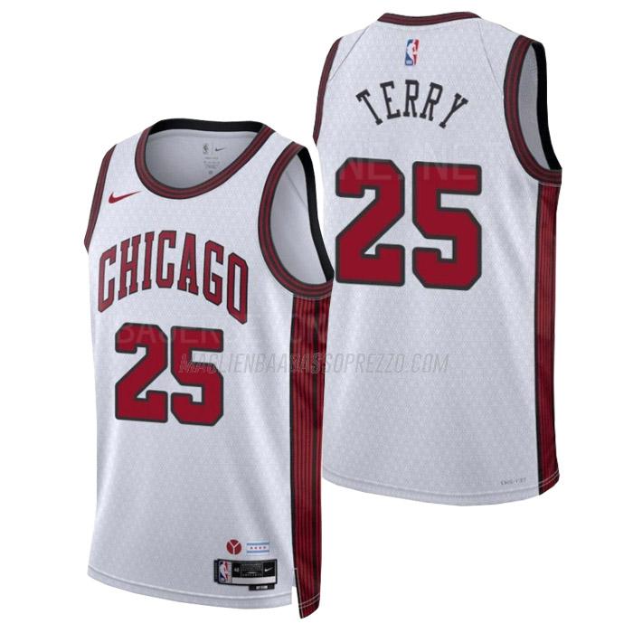 maglia dalen terry chicago bulls di 25 uomo city edition 2023 bianco