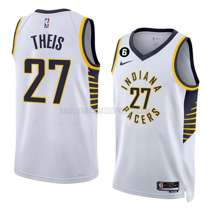 maglia daniel theis indiana pacers di 27 uomo association edition 2023 bianco