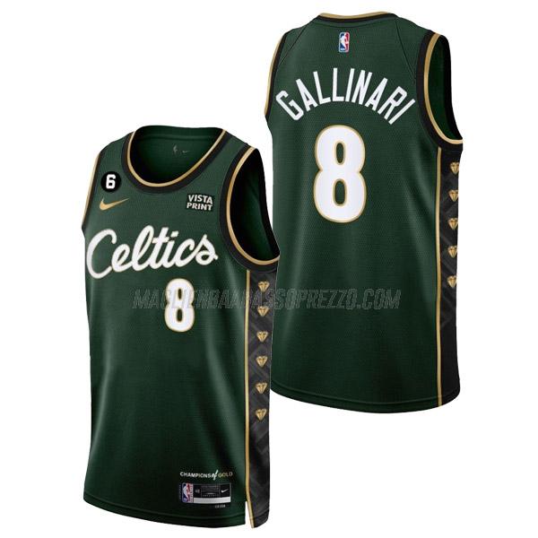 maglia danilo gallinari boston celtics di 8 uomo city edition 2023 verde