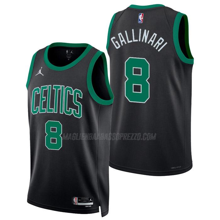 maglia danilo gallinari boston celtics di 8 uomo statement edition 2023 nero