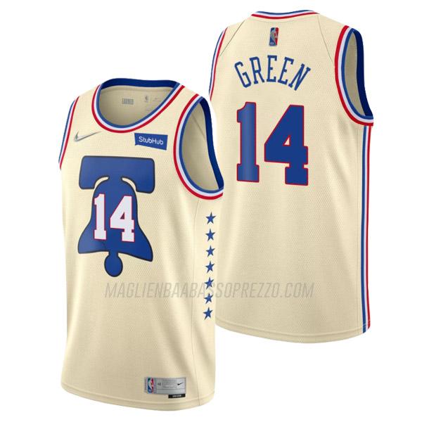 maglia danny green philadelphia 76ers di 14 uomo earned edition 2021 crema