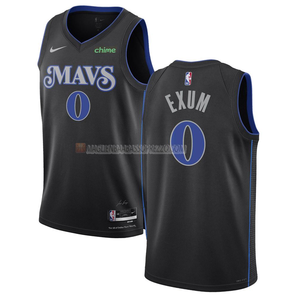 maglia dante exum dallas mavericks di 0 uomo city edition 2023-24 nero